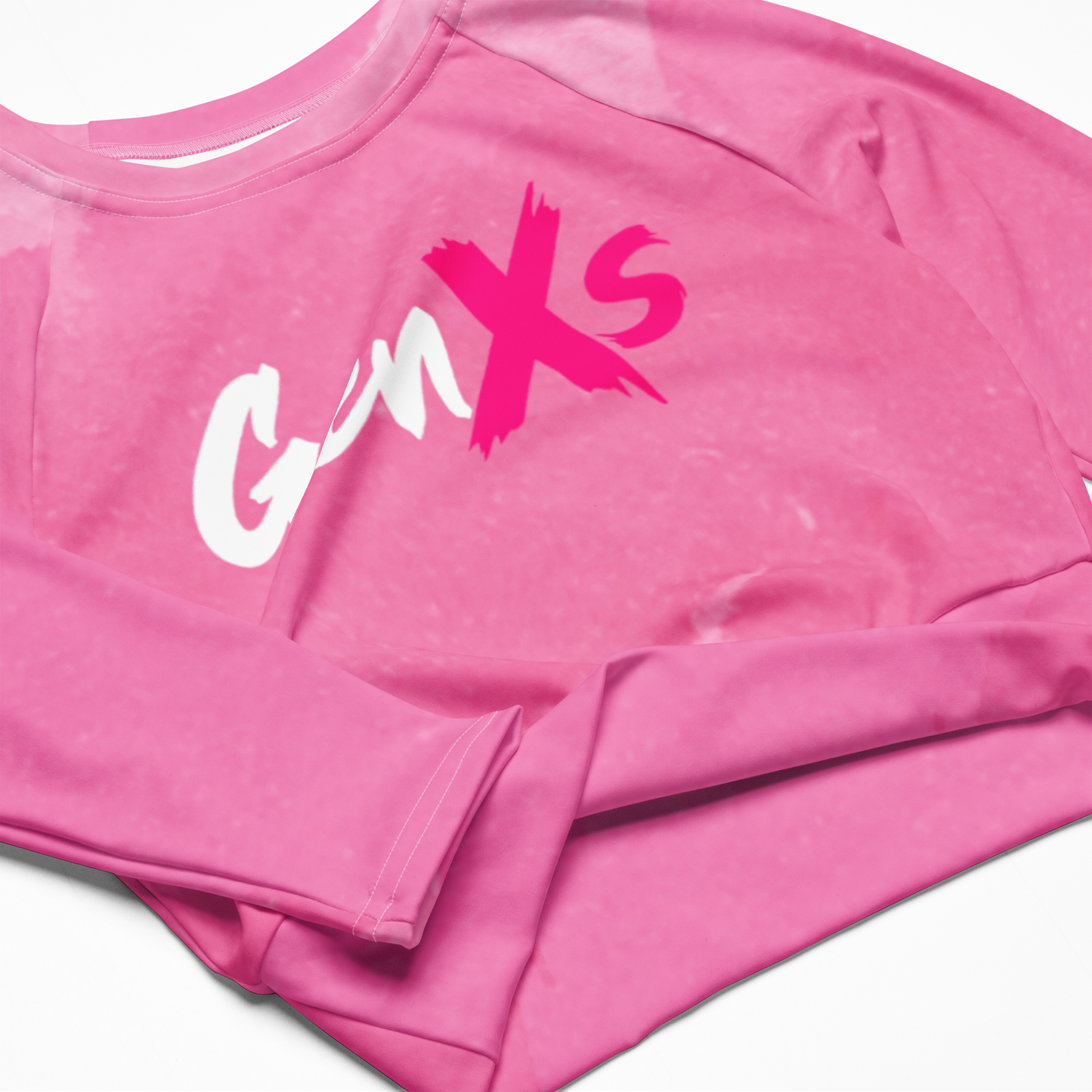 GenXs Pink Recycled long-sleeve crop top