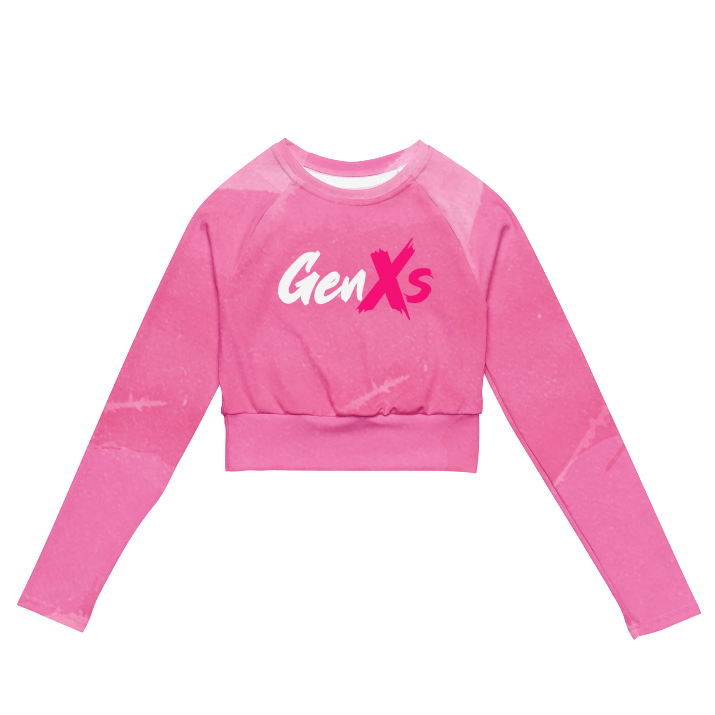 GenXs Pink Recycled long-sleeve crop top