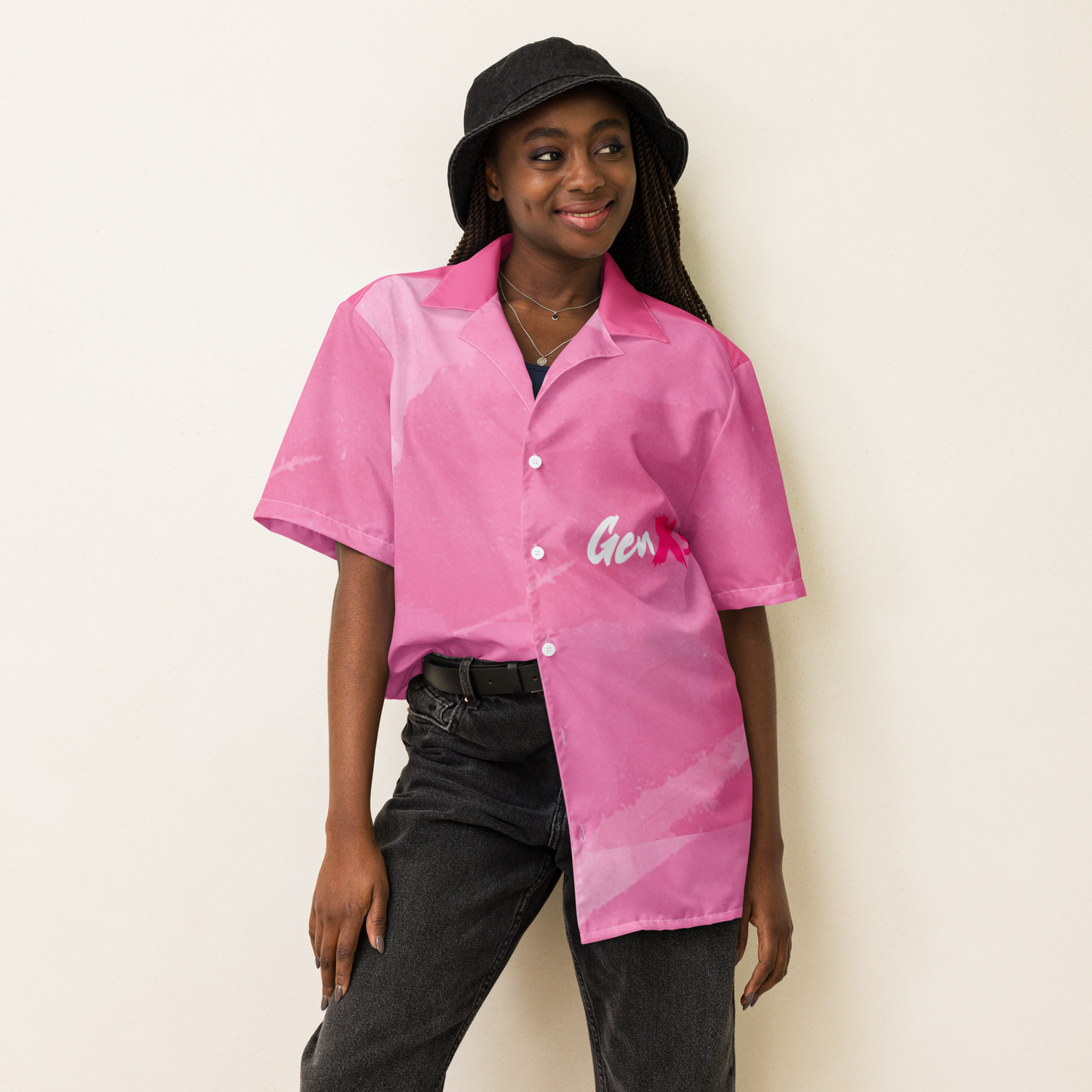 GenXs Pink Unisex button shirt
