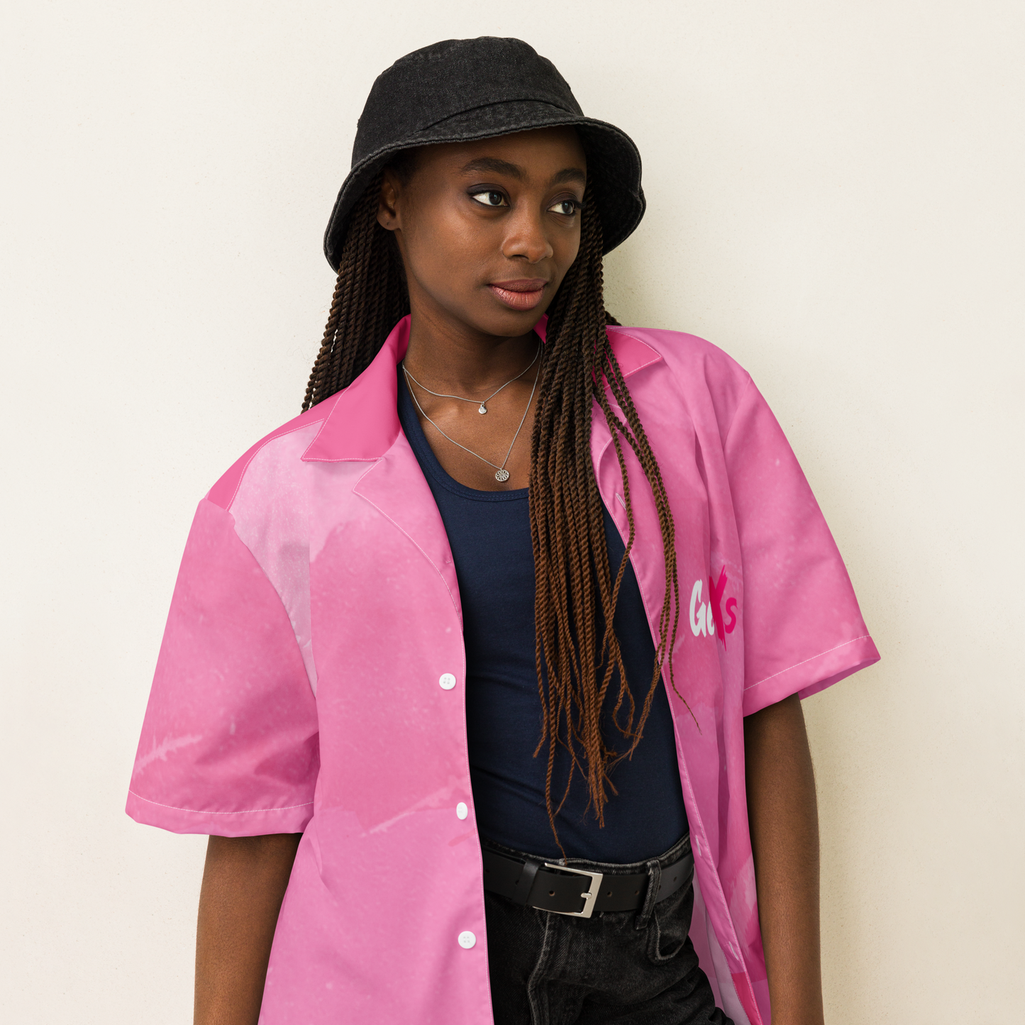 GenXs Pink Unisex button shirt